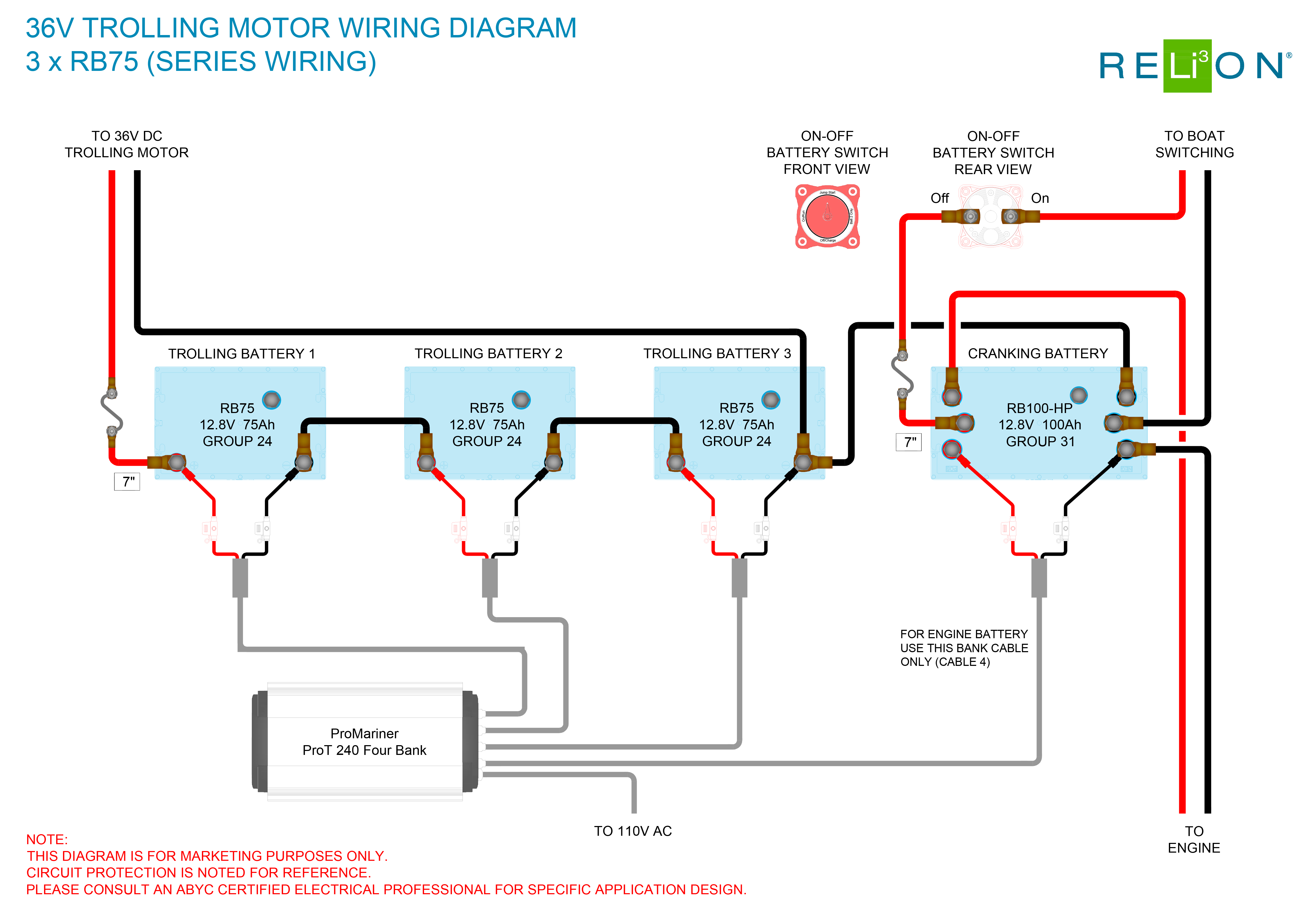 36V Trolling Motor Series Wiring