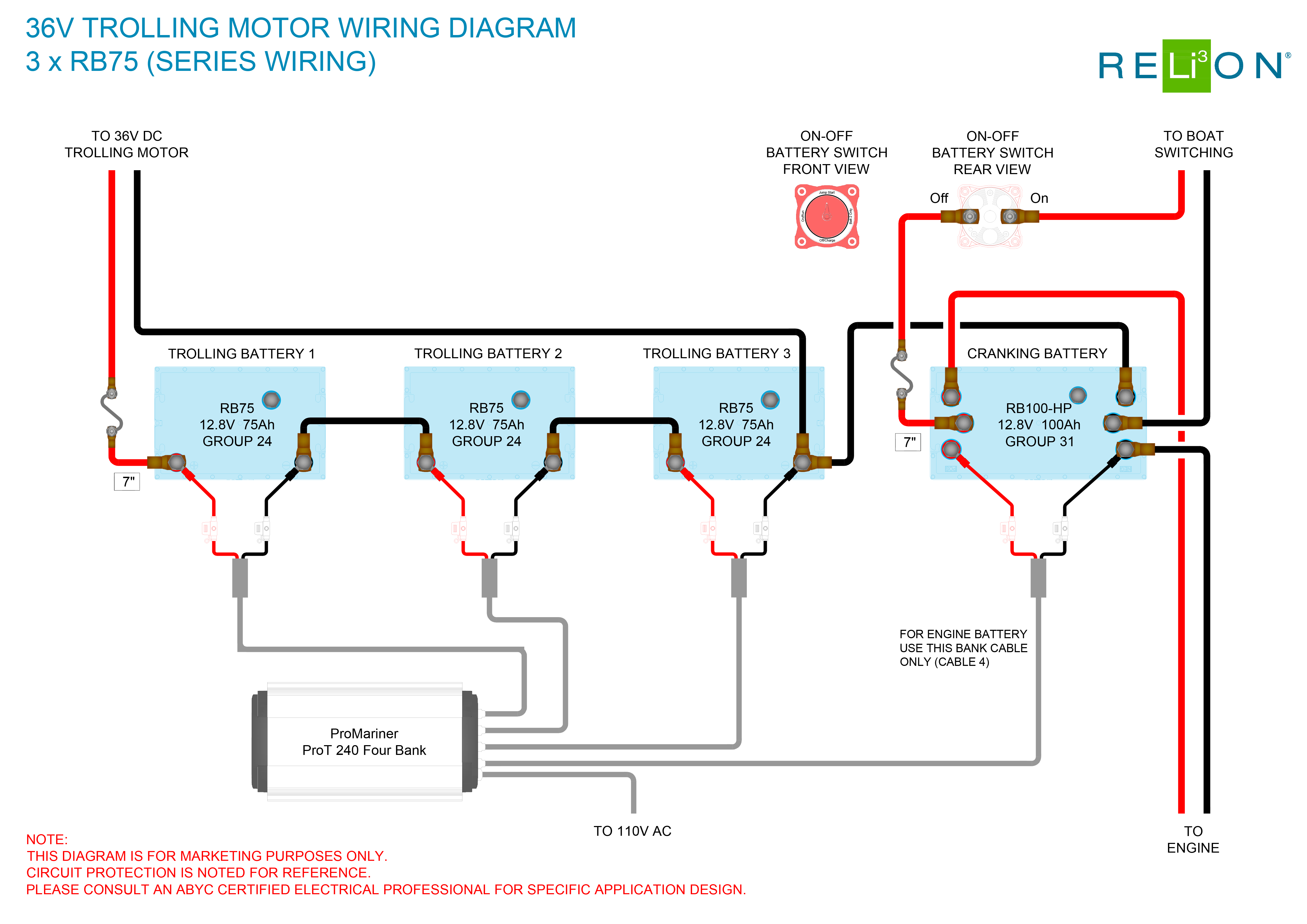 36V trolling motor wiring diagram