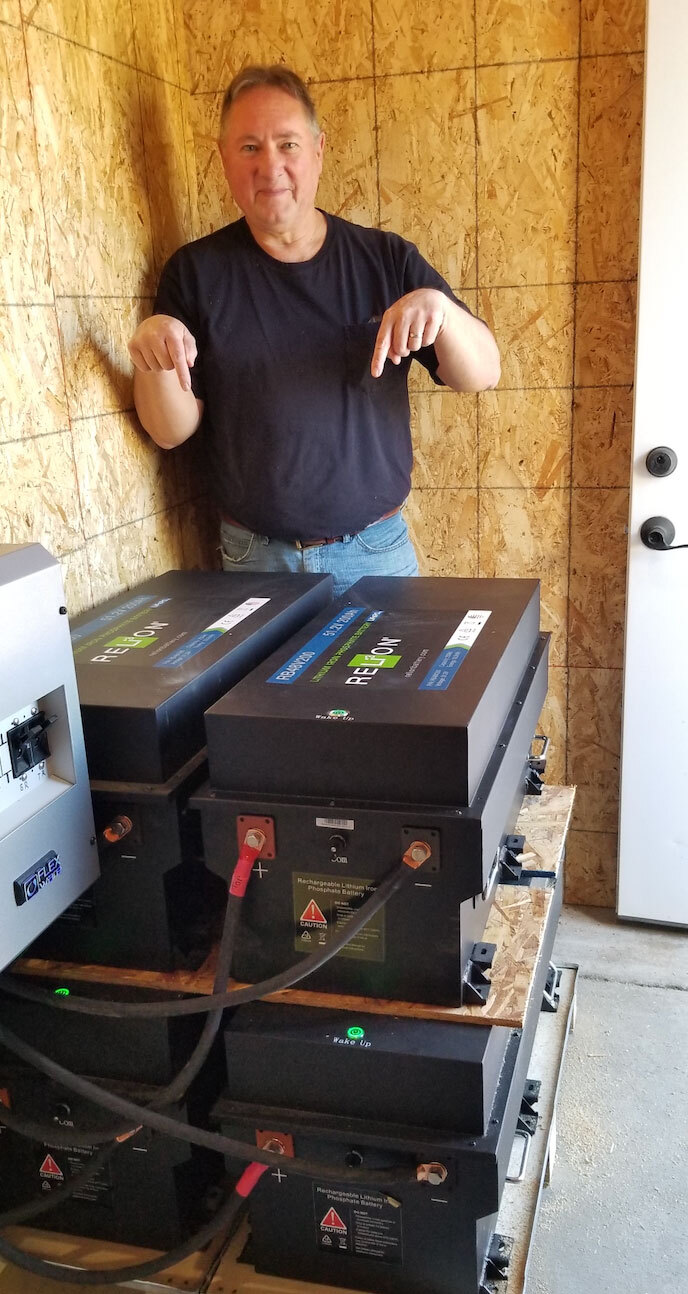 Lithium Solar Battery Install