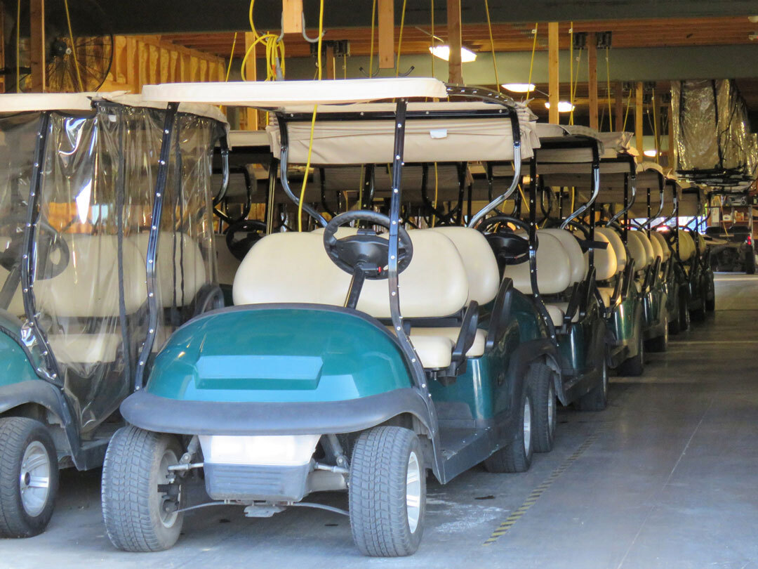 Golf Carts In Storage