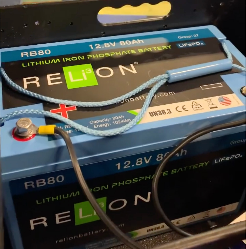 Relion 80Ah 12V Kayak Fishing Battery