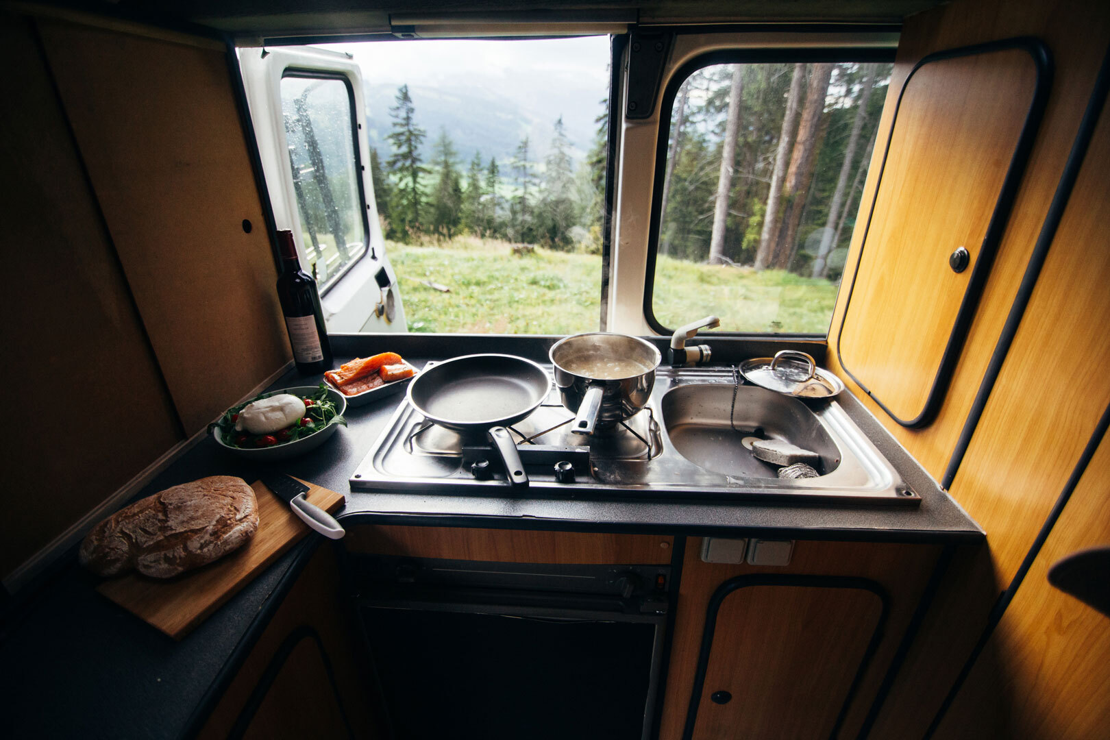 Camper Van Kitchen Long Term Living