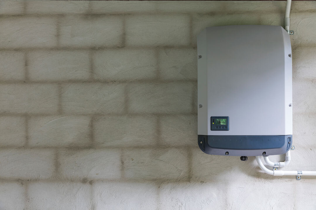 Solar Inverter Mounted On A Wall